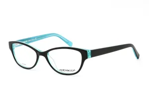 Adensco  Ad 201 Eyeglasses Black Turquoise / Clear demo lens