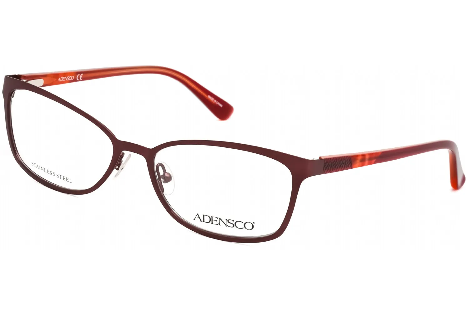 Adensco  AD 222 Eyeglasses Plum / Clear Lens