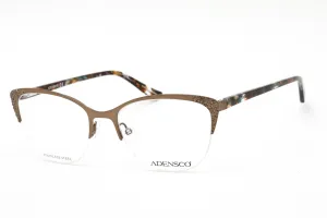 Adensco  AD 241 Eyeglasses MATTE BROWN / Clear demo lens