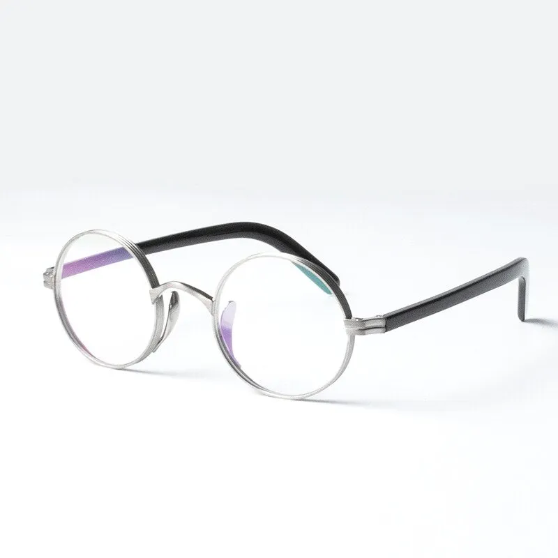 Aissuarvey Full Round Rim Titanium Acetate Frame Unisex Eyeglasses