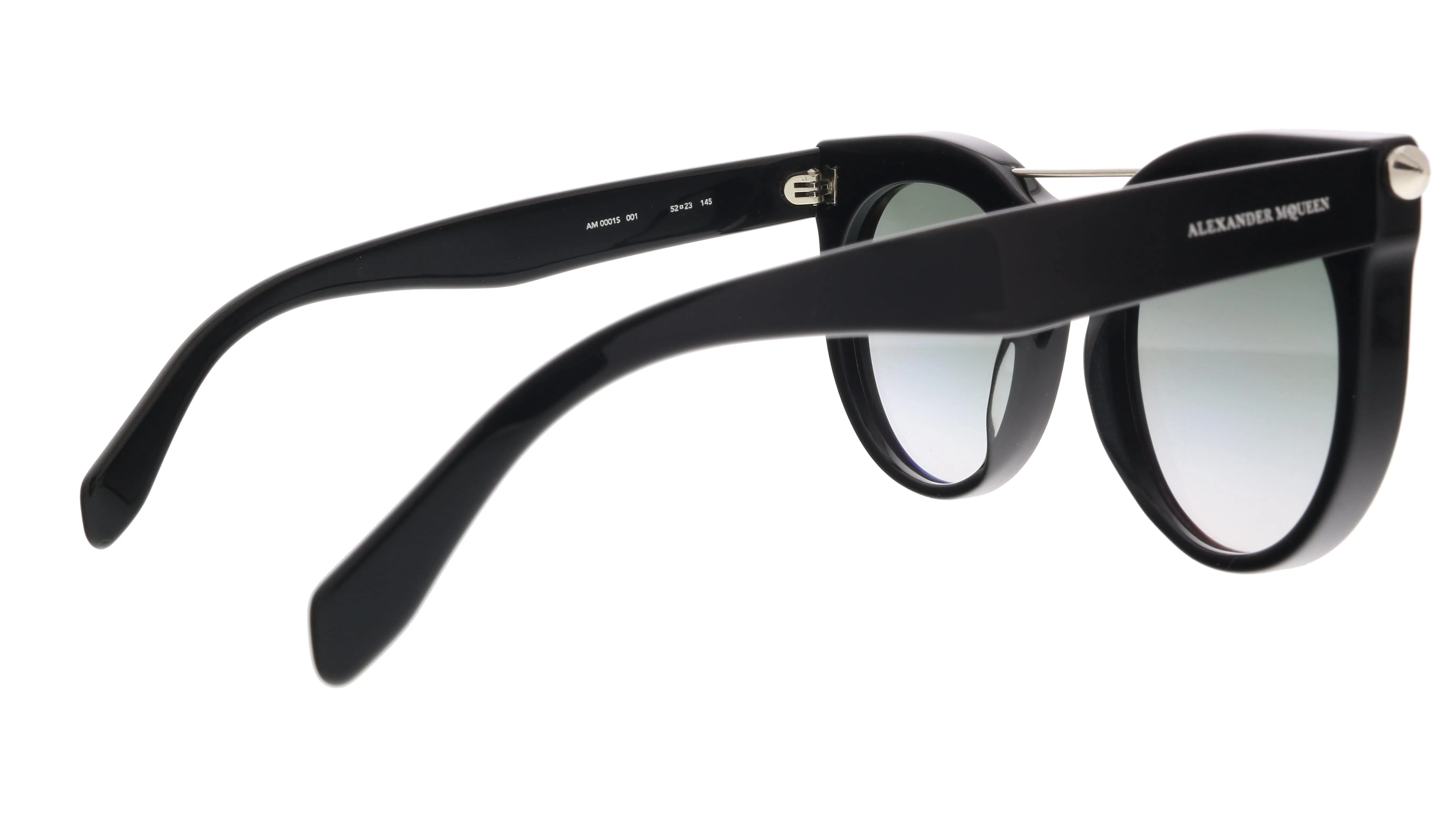 Alexander McQueen AM0001S 001  Black  Round Sunglasses