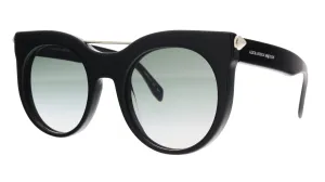 Alexander McQueen AM0001S 001  Black  Round Sunglasses
