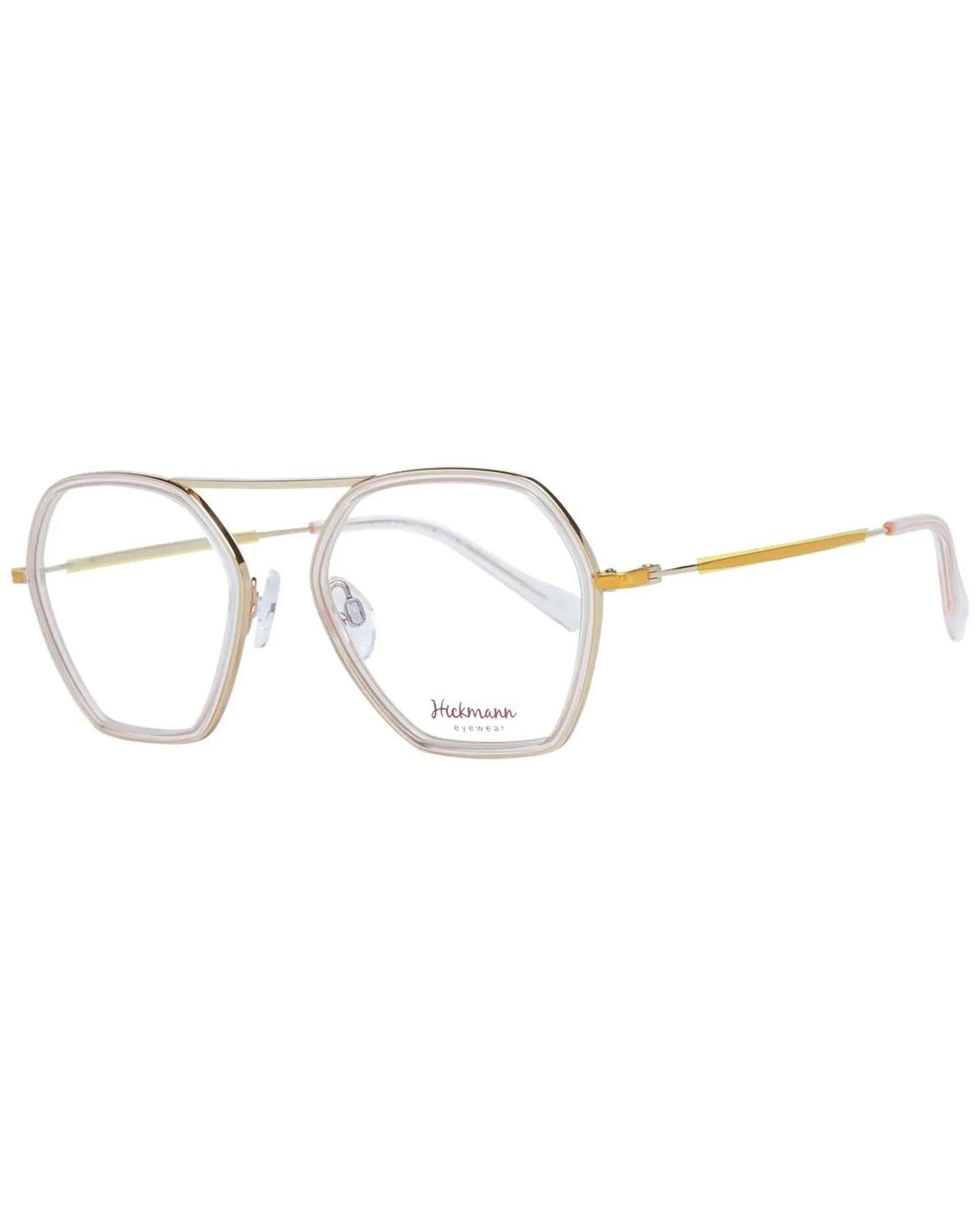 Ana Hickmann Octagon Gold Eyeglasses