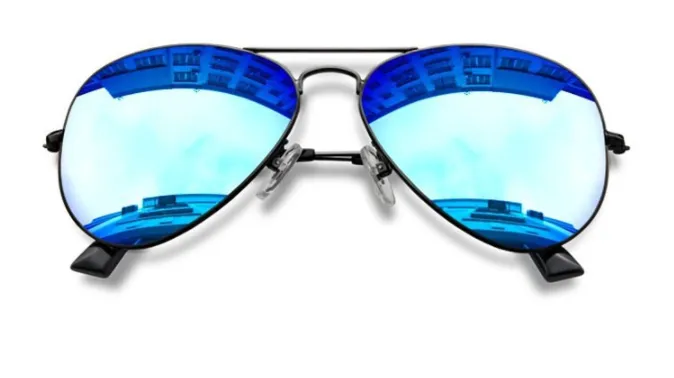 BCLEAR 1.49 Index Mirror Reflective Polarized Myopic Lenses Color Blue