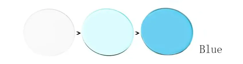 BCLEAR 1.56 Index Aspheric Photochromic Anti-Blue Anti-Glare Myopic Lenses Color Blue