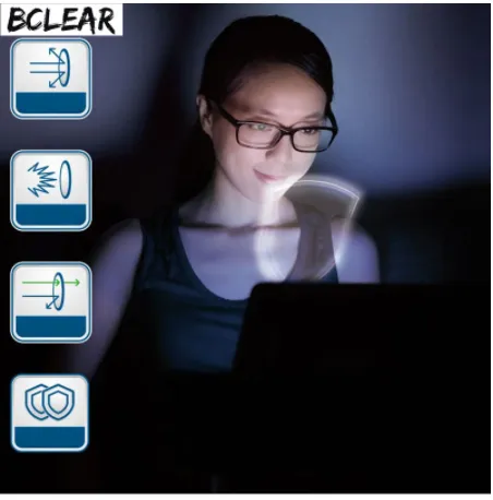 BCLEAR 1.61 High Index Free Form Anti-Blue Progressive Lenses Color Clear