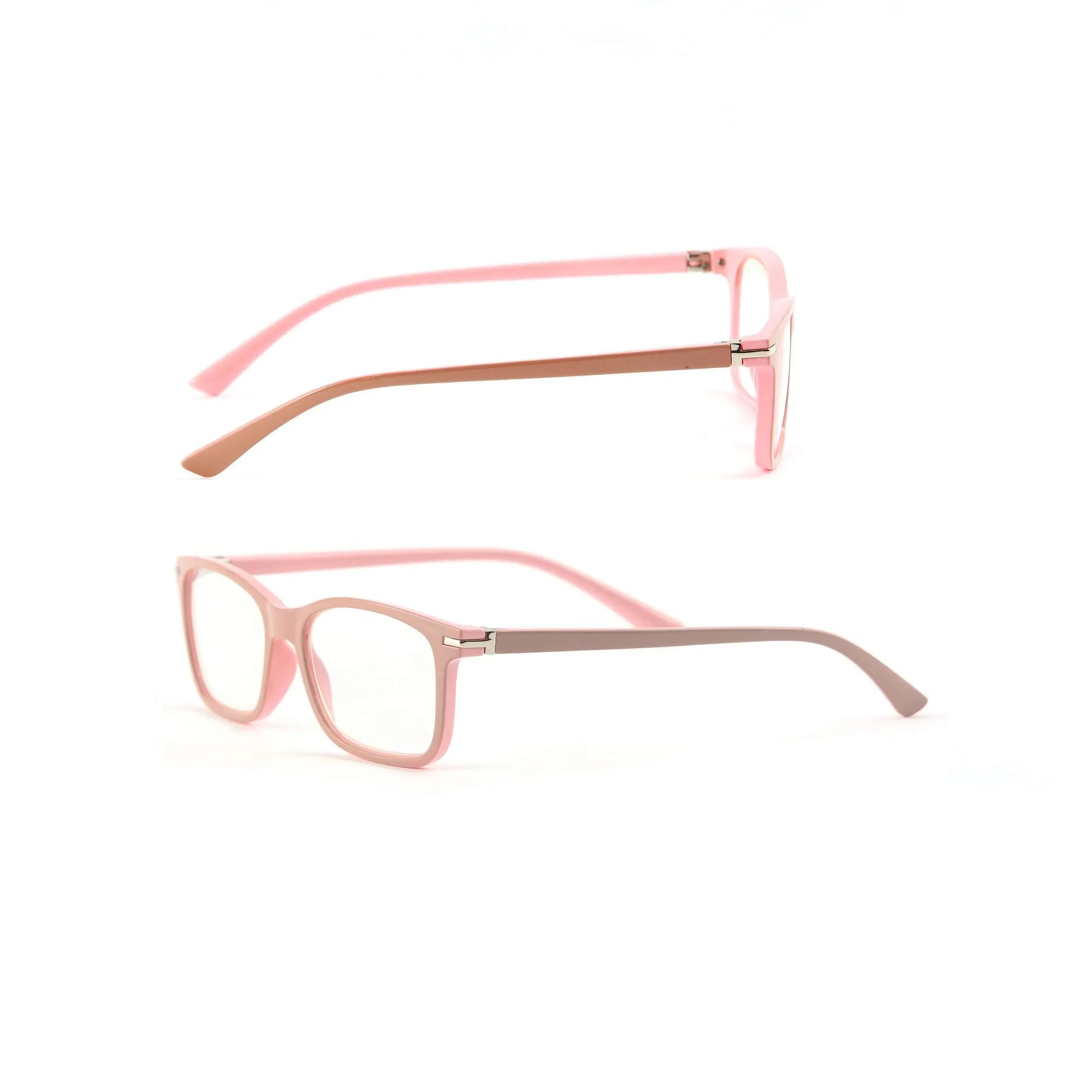 Blue-Light-Blocking-Reading-Glasses-Beige-Pink-0-50-Magnification-Computer-Glasses