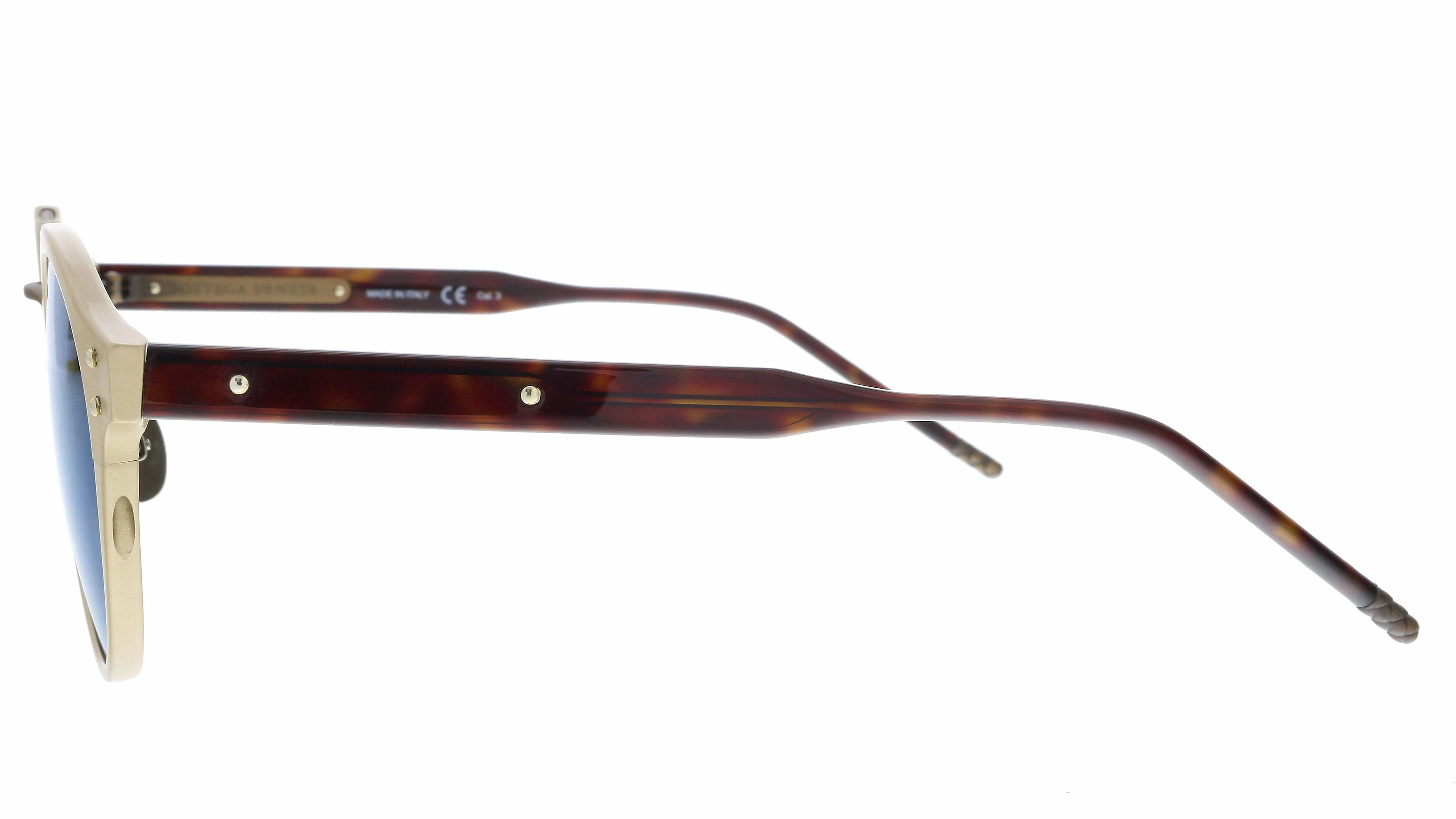 Bottega Veneta BV0078S-004  Havana  Round Sunglasses