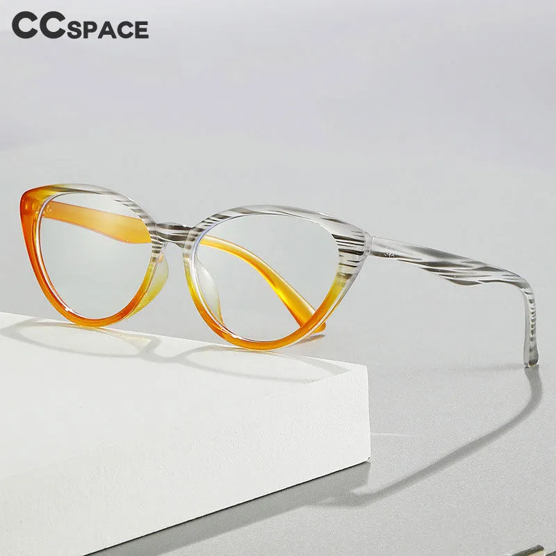 CCspace Unisex Full Rim Cat Eye Tr 90 Eyeglasses 55674