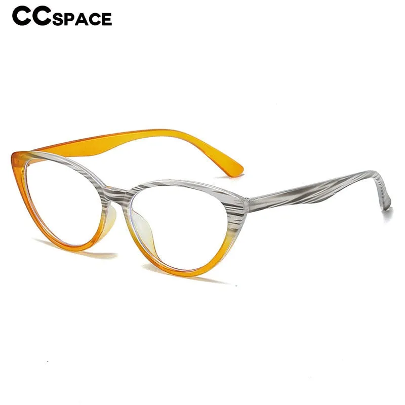 CCspace Unisex Full Rim Cat Eye Tr 90 Eyeglasses 55674