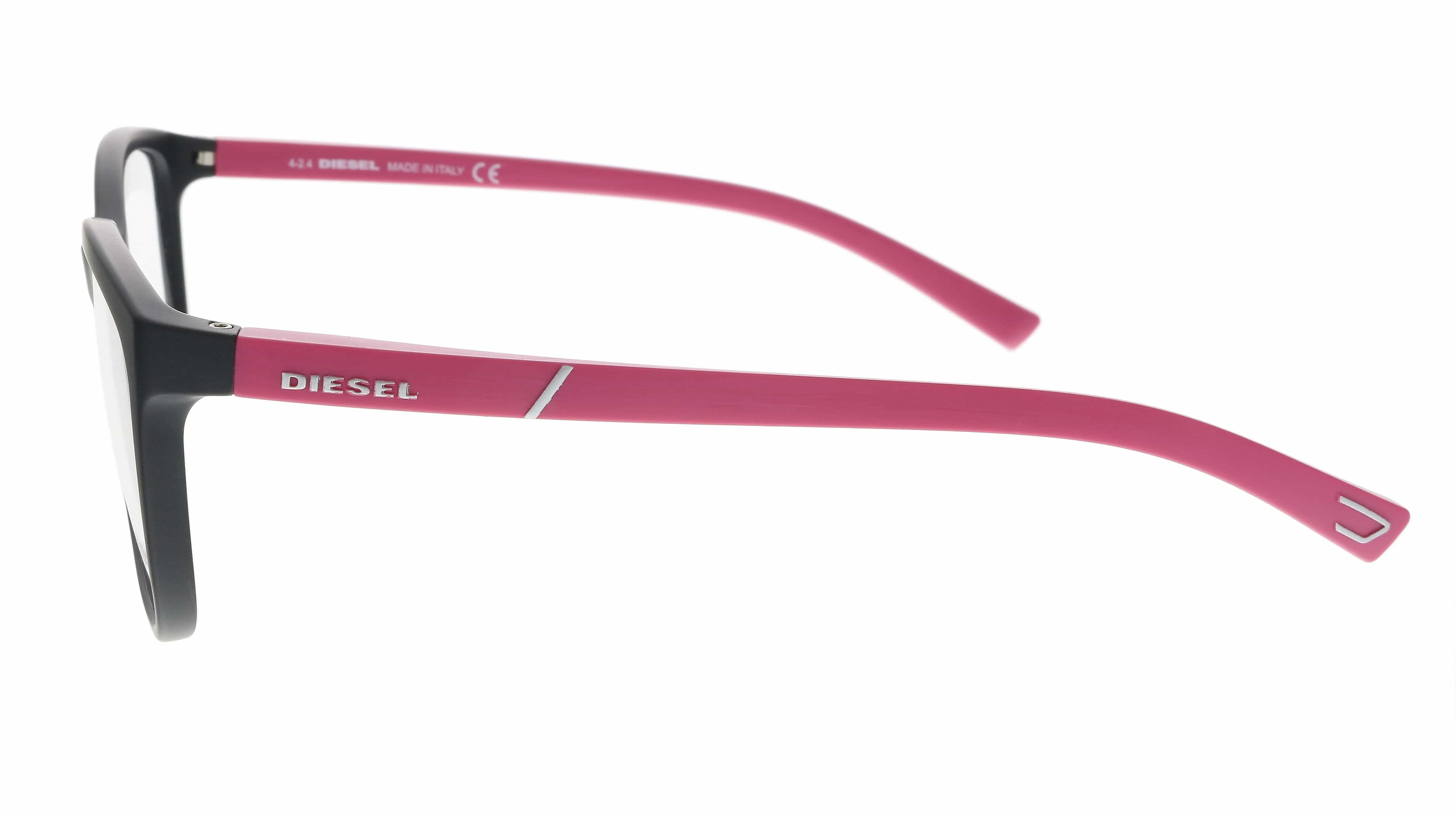 Diesel  Black Pink Modified Rectangle Optical Frames