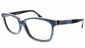 Diesel DL5137 005 Blue Modified Rectangle Optical Frames