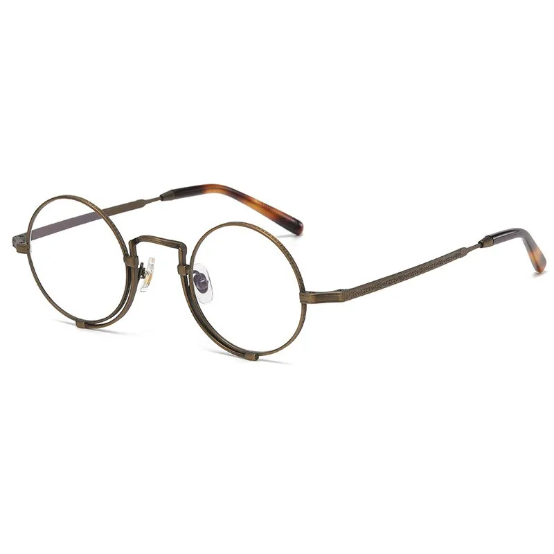 Gatenac Unisex Full Rim Round Titanium Eyeglasses Gxyj998