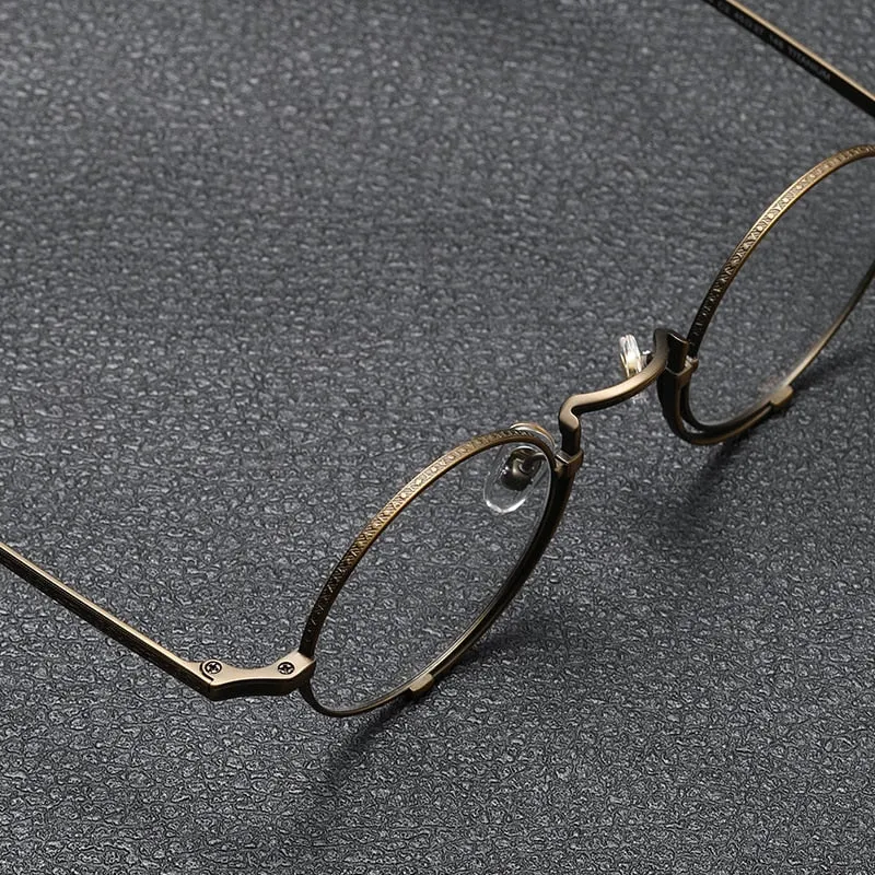 Gatenac Unisex Full Rim Round Titanium Eyeglasses Gxyj998
