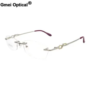 Gmei Women's Eyeglasses S8304 Rimless Titanium Alloy