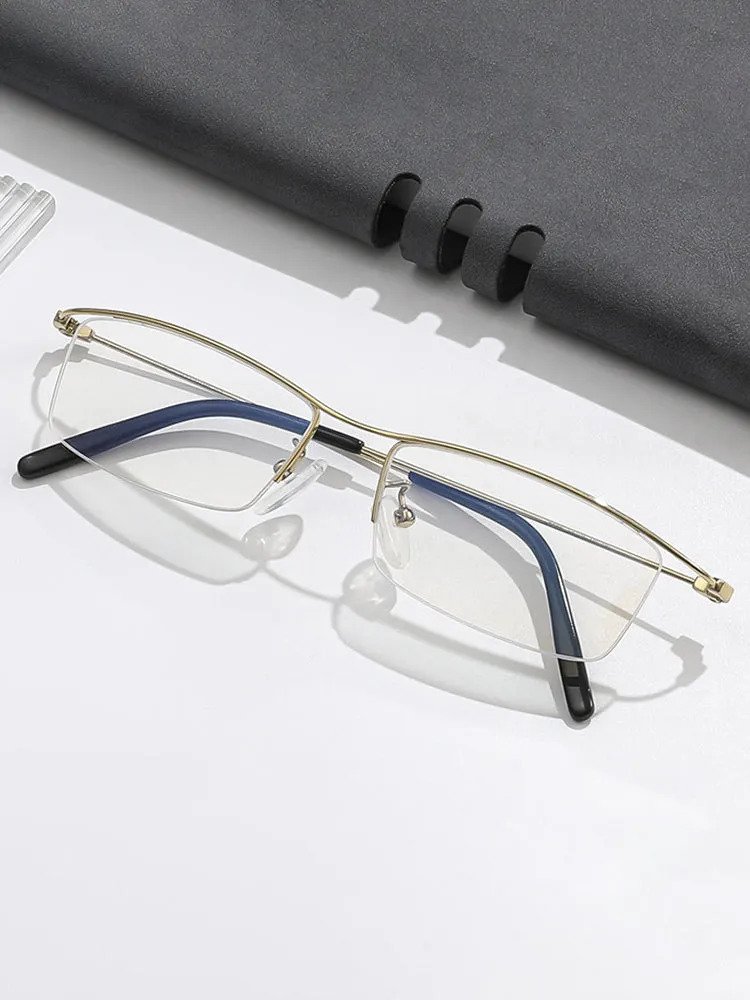 Half Rim Rectangle Glasses