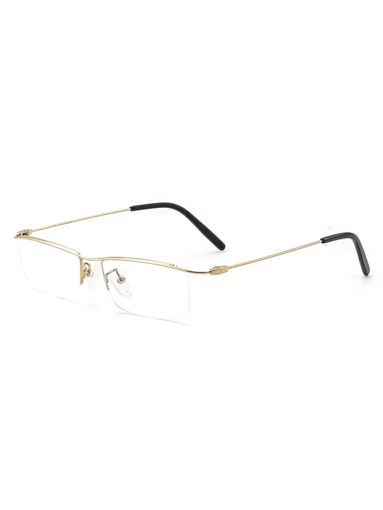 Half Rim Rectangle Glasses