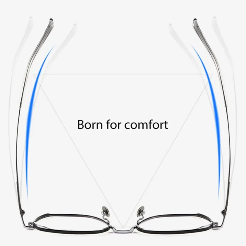 Handoer Men's Full Rim Irregular Square Titanium Eyeglasses 2040Tsf