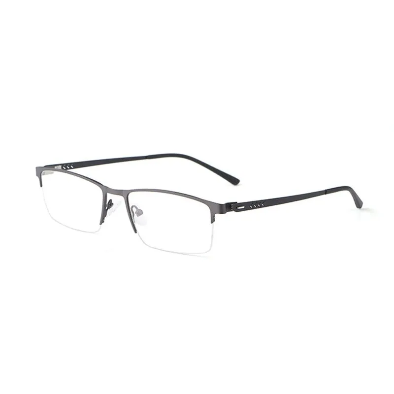 Hotochki Men's Semi Rim Alloy Frame Eyeglasses 9841