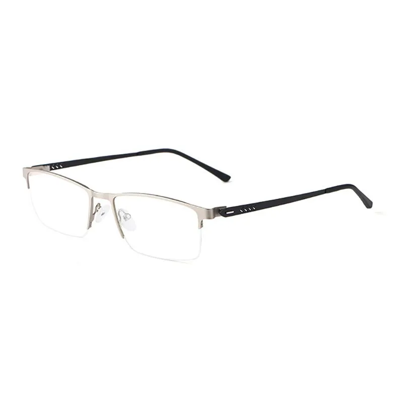Hotochki Men's Semi Rim Alloy Frame Eyeglasses 9841