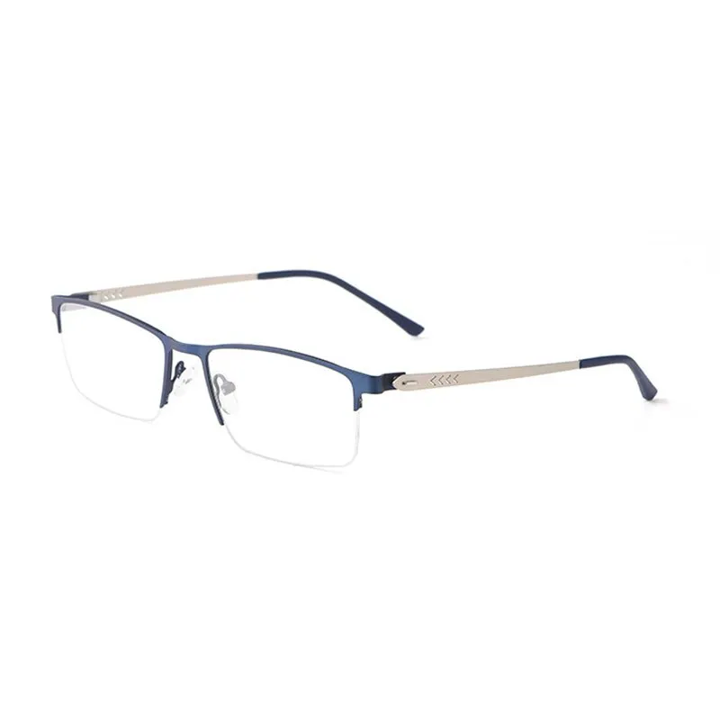 Hotochki Men's Semi Rim Alloy Frame Eyeglasses 9841