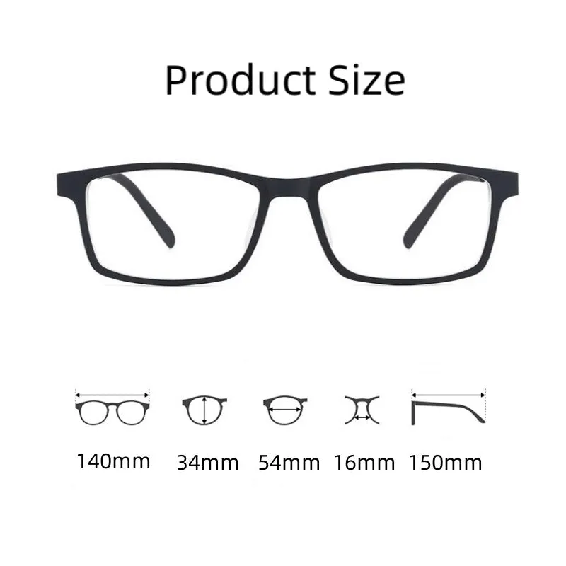 KatKani Unisex Full Rim Square Tr 90 Titanium Eyeglasses 18006
