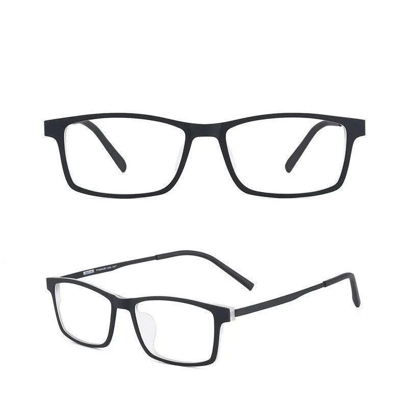 KatKani Unisex Full Rim Square Tr 90 Titanium Eyeglasses 18006
