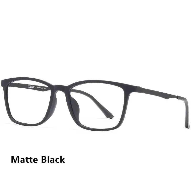 Kocolior Unisex Full Rim Square Titanium Tr 90 Eyeglasses 8808