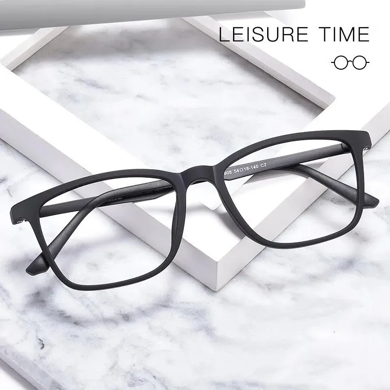 Kocolior Unisex Full Rim Square Titanium Tr 90 Eyeglasses 8808