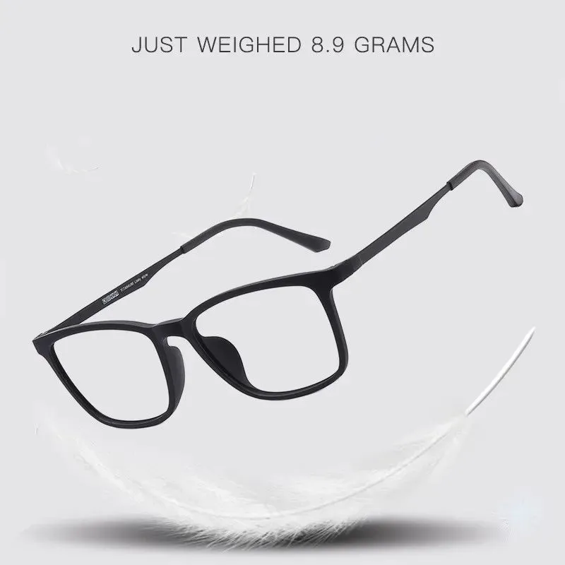 Kocolior Unisex Full Rim Square Titanium Tr 90 Eyeglasses 8808