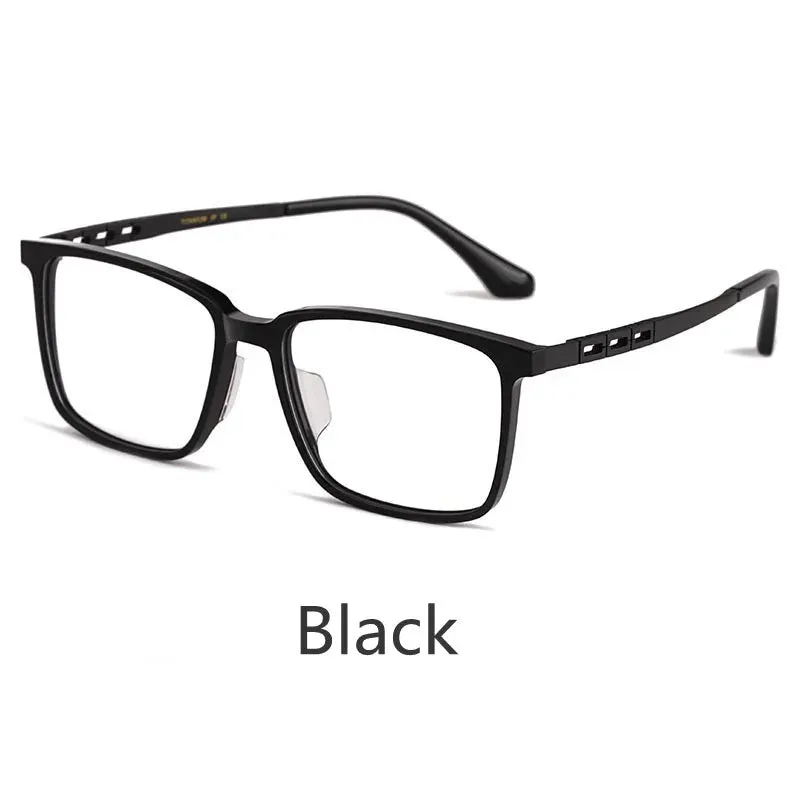 Kocolior Unisex Full Rim Square Tr 90 Titanium Alloy Eyeglasses F001