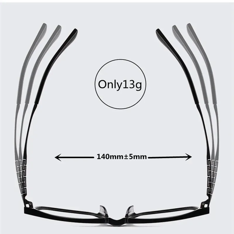 Kocolior Unisex Full Rim Square Tr 90 Titanium Alloy Eyeglasses F001