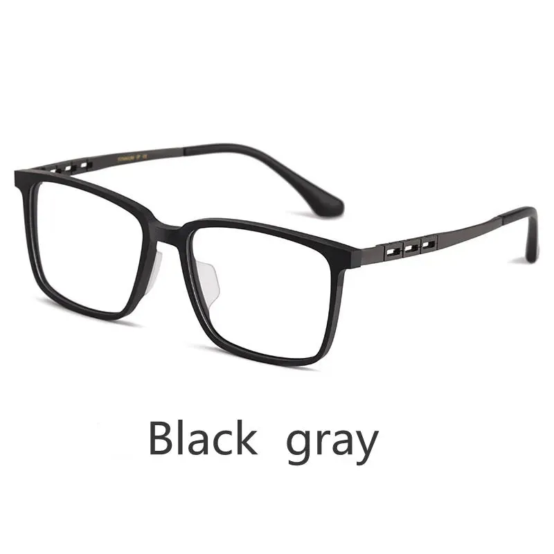 Kocolior Unisex Full Rim Square Tr 90 Titanium Alloy Eyeglasses F001
