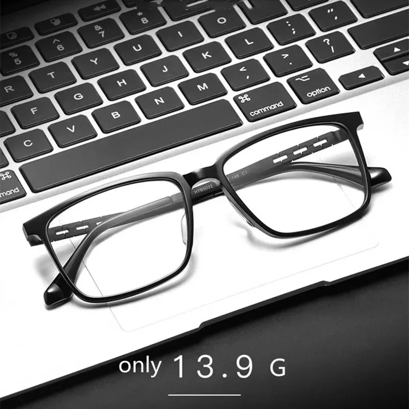 Kocolior Unisex Full Rim Square Tr 90 Titanium Alloy Eyeglasses F001