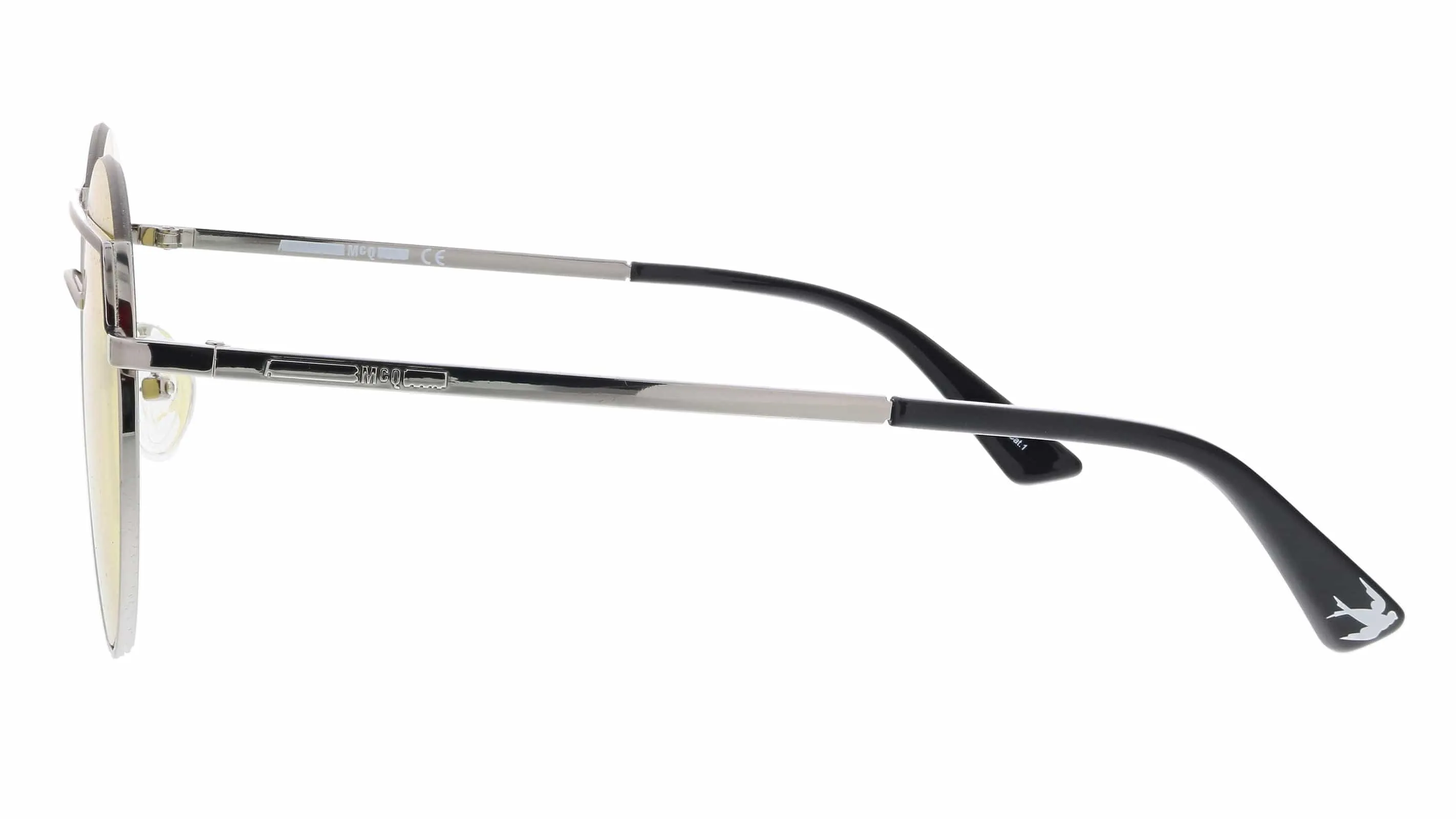 McQ MQ0164S-003 Silver Round Sunglasses