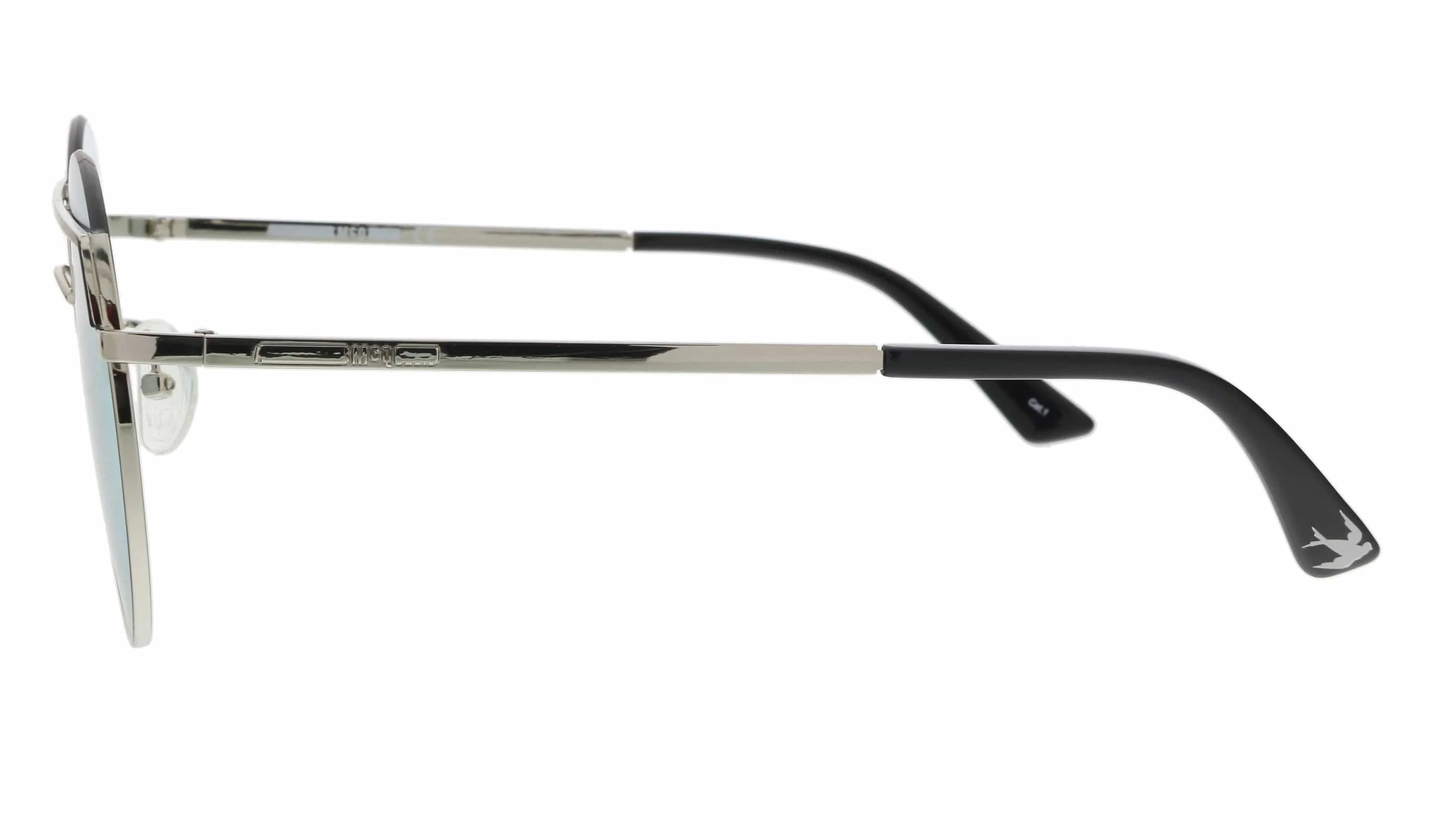 McQ MQ0164S-004 Silver Round Sunglasses