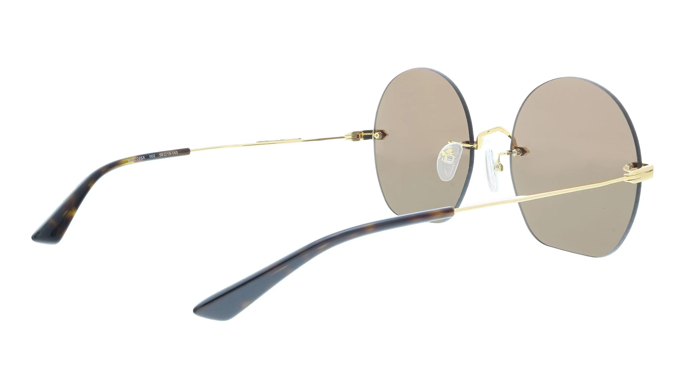 McQ MQ0224SA-002 Gold Round Sunglasses
