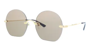 McQ MQ0224SA-002 Gold Round Sunglasses