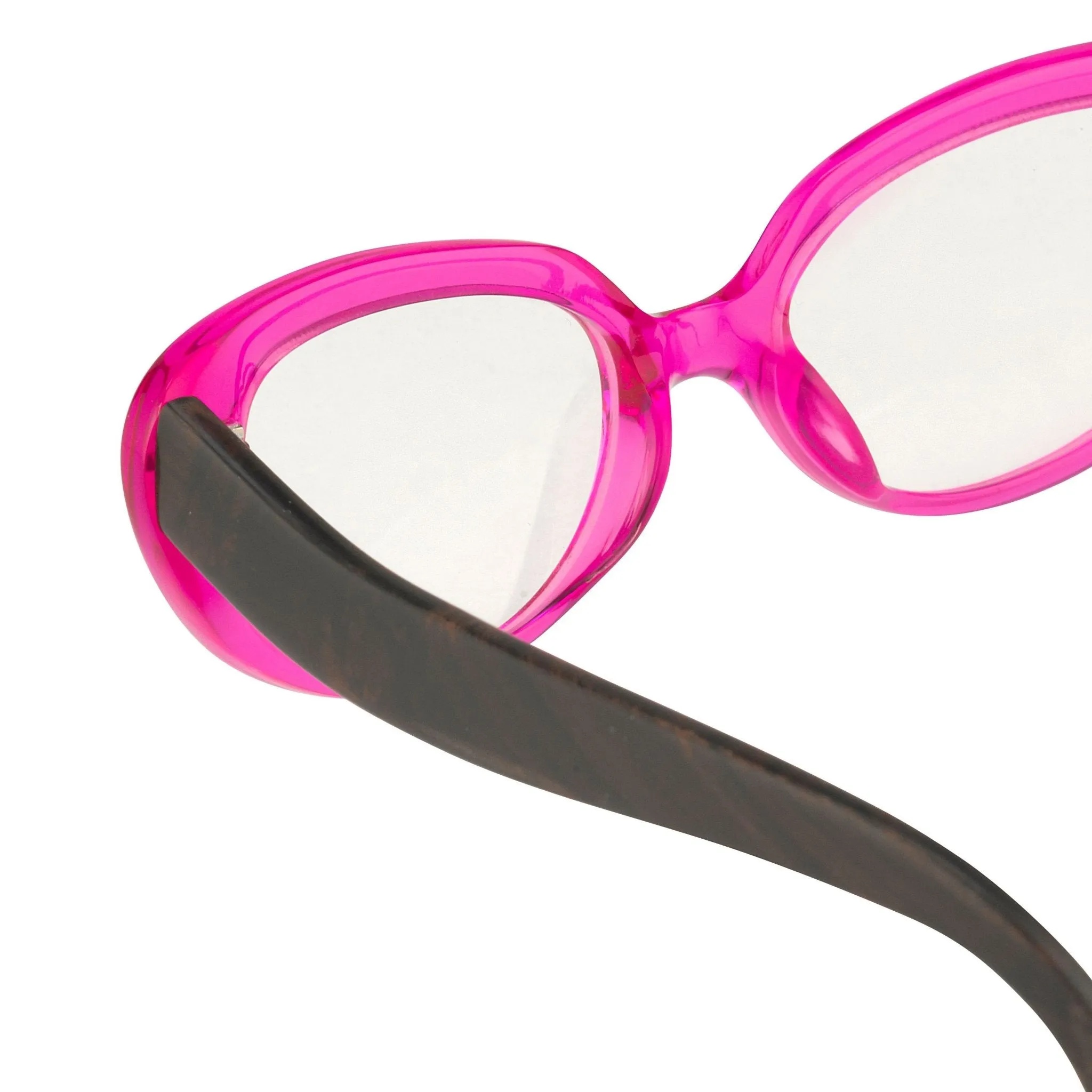 Oscar De La Renta Eyeglasses Cat Eye Pink and Clear