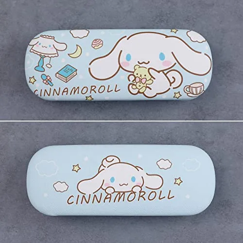 Pink Kitty Hard Shell Eyeglasses Cases Cartoon Protective Case with Glasses Cloth Storage Box Holder for Girl Teen-2