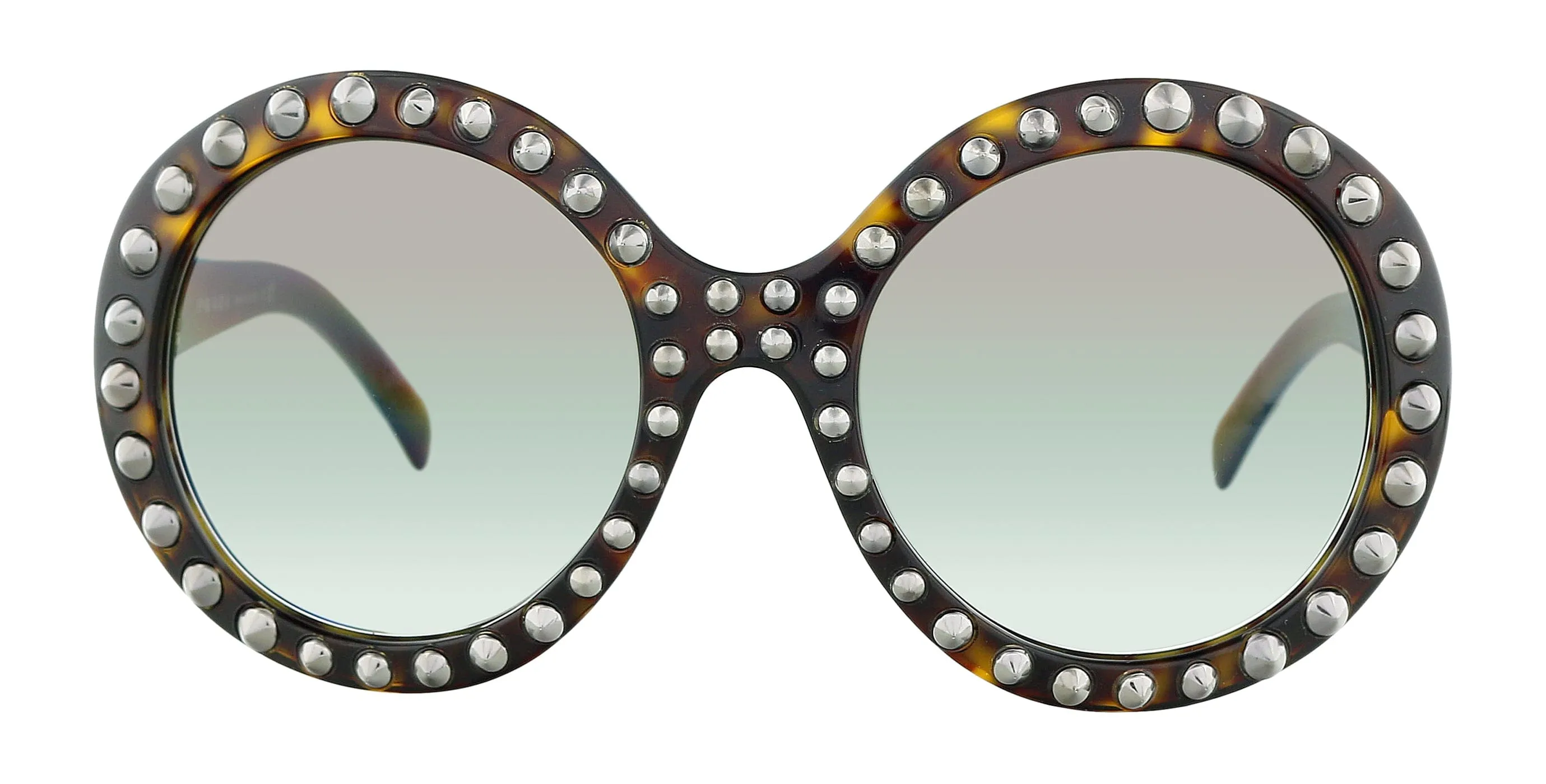 Prada 0PR 29QSF 2AU0A7 Havana Round Sunglasses