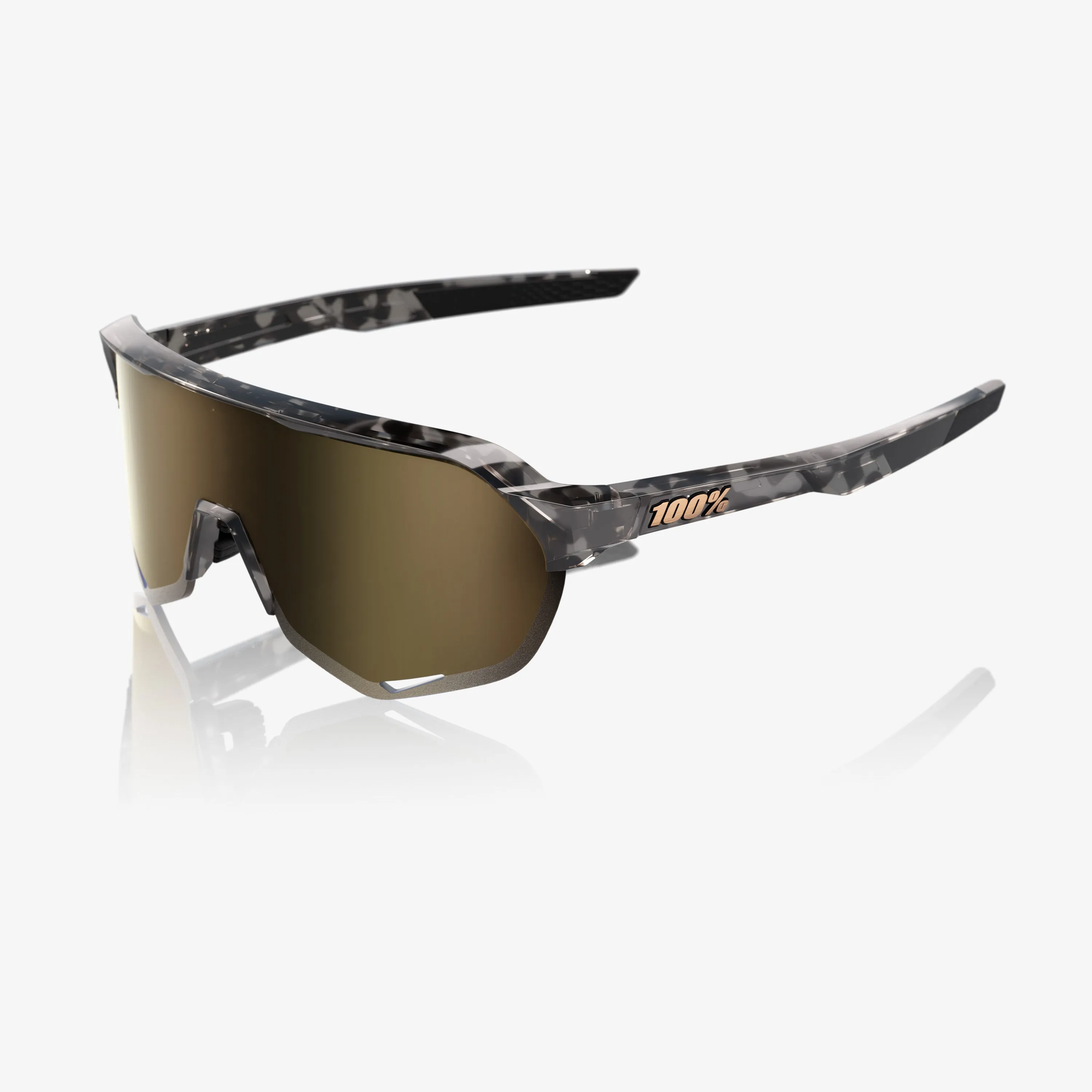 S2 - Gloss Black Havana - Soft Gold Mirror